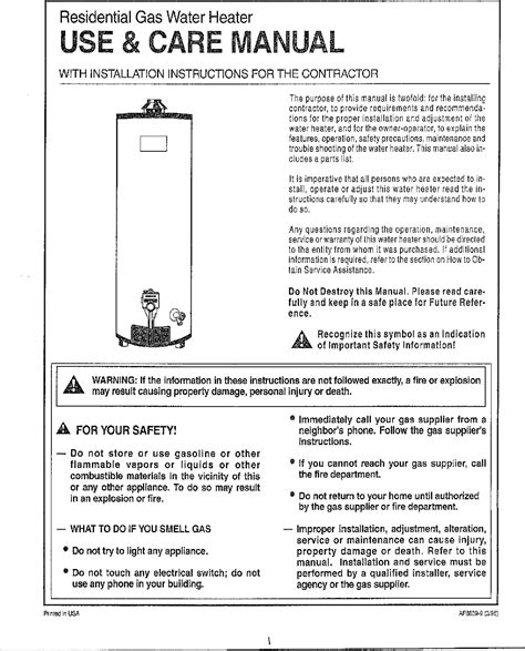 er heater operating instructions